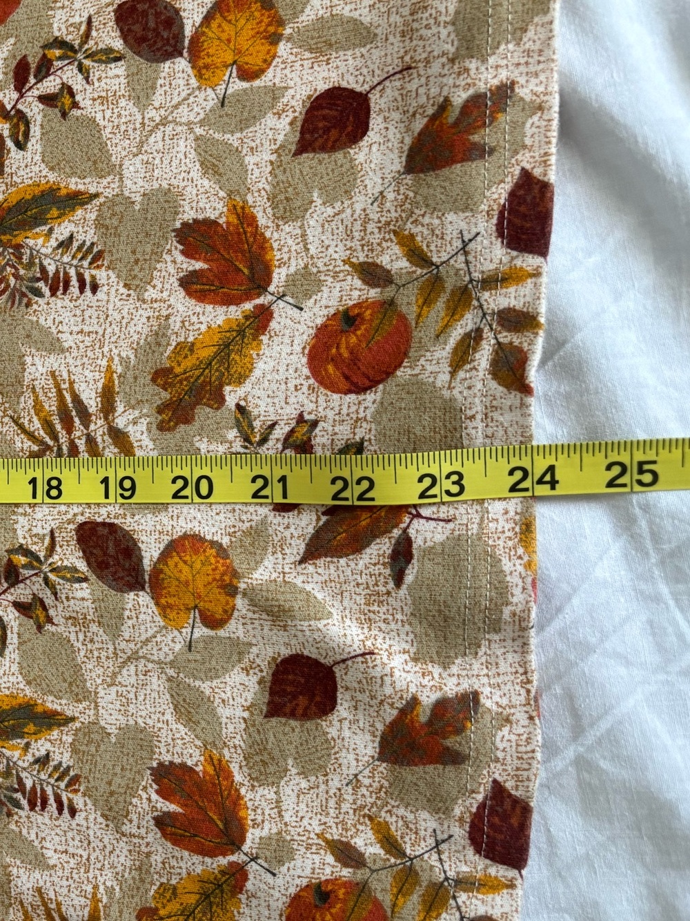 croft & barrow Beige Long Sleeve Floral Tee with Orange and Brown Accents - Picture 6 of 6